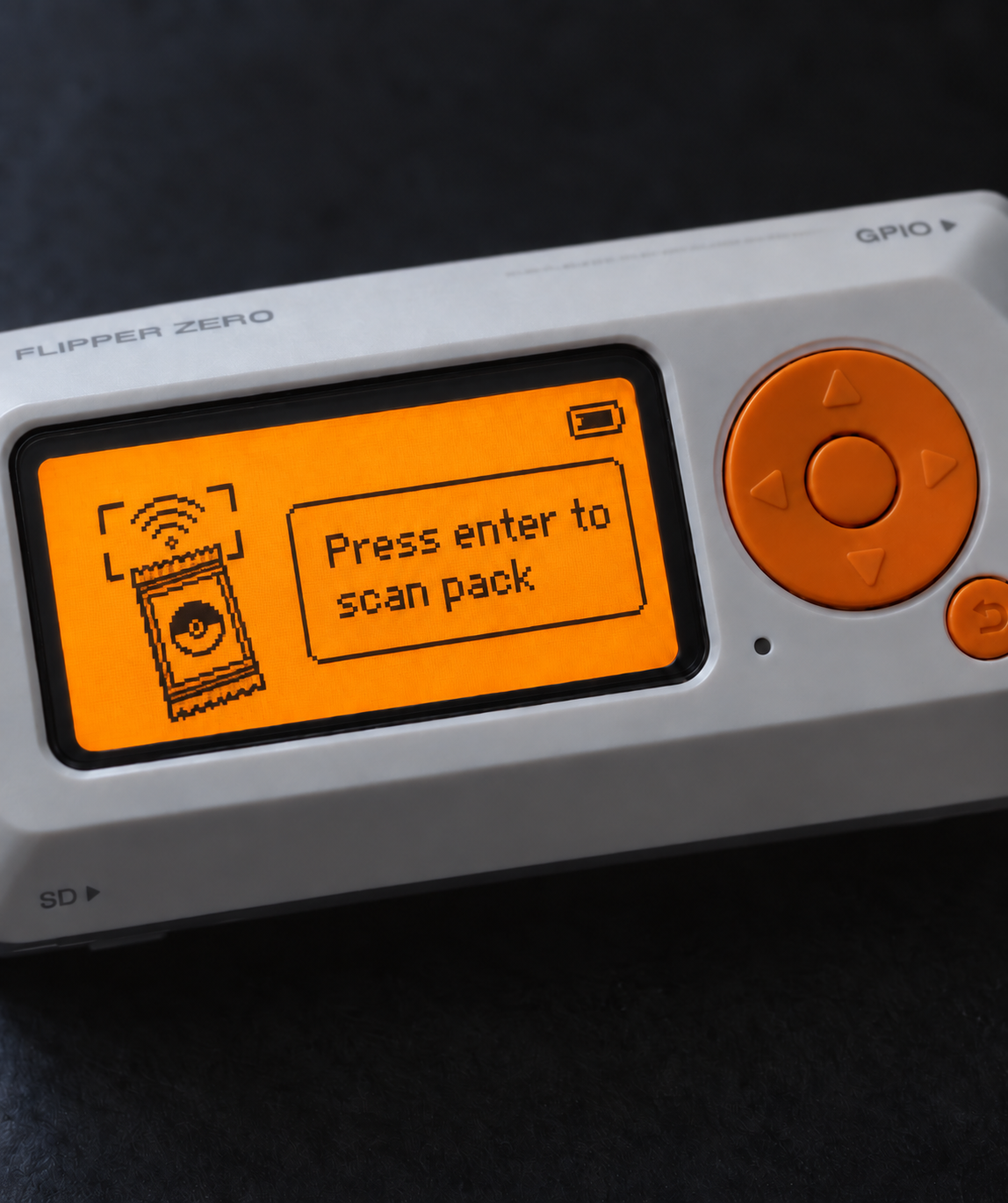Arcane TCG Pack Scanner interface prompting the user to scan a card pack